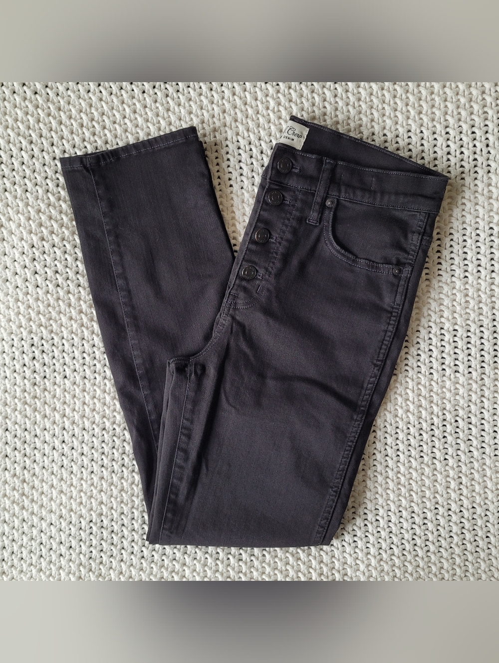 J. Crew 9" "Vintage Straight" Jean In Black